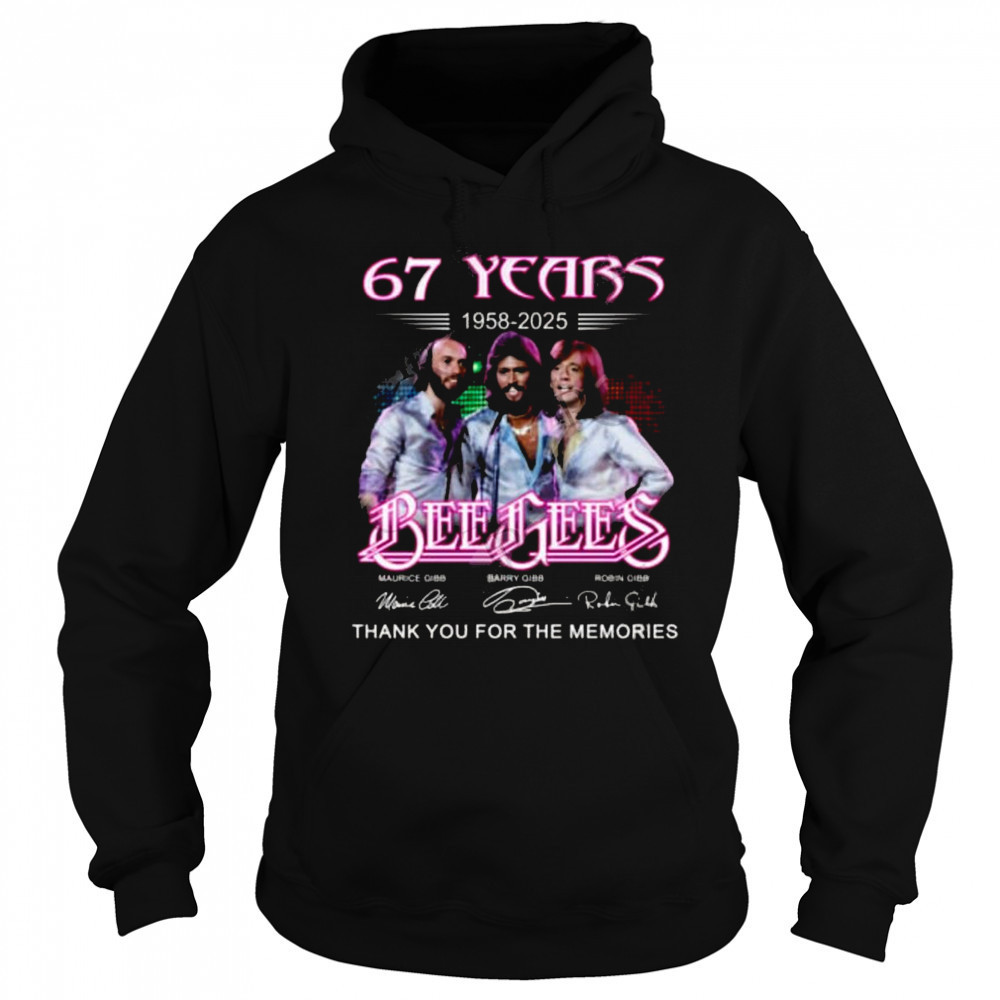Bee Gees 67 Years 1958-2025 Thank You For The Memories Signatures Shirt Sweatshirt