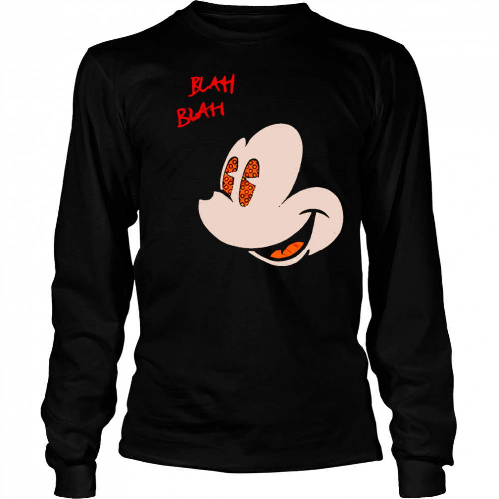 Blah Blah Big Face Mickey shirt Long Sleeved