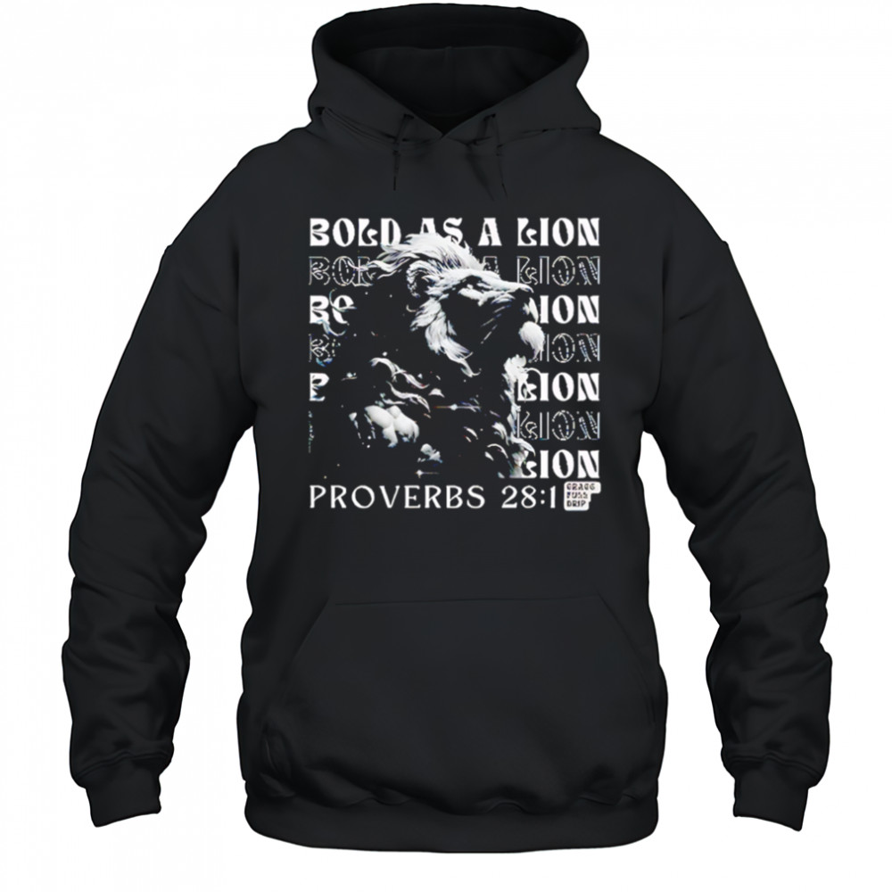 Bold as a Lion repeat Proverbs 28 1 shirt Hoodie