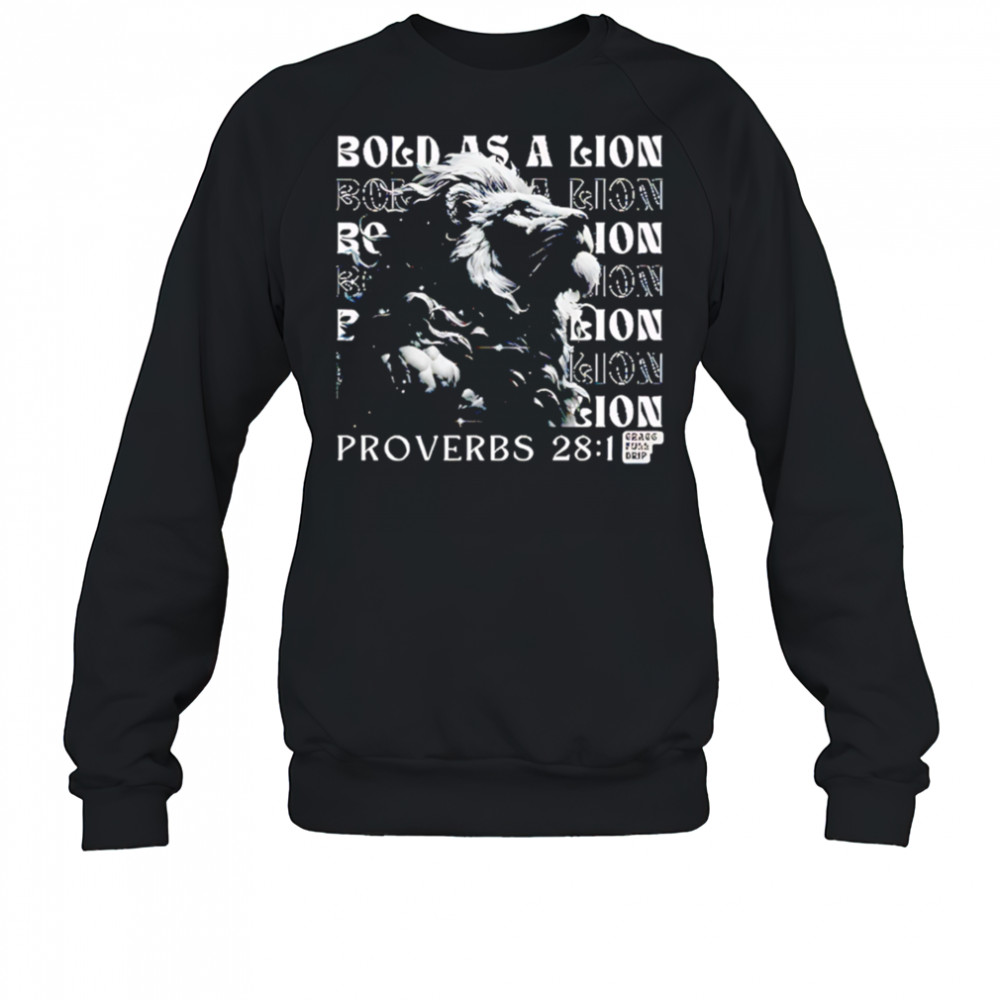 Bold as a Lion repeat Proverbs 28 1 shirt Sweatshirt