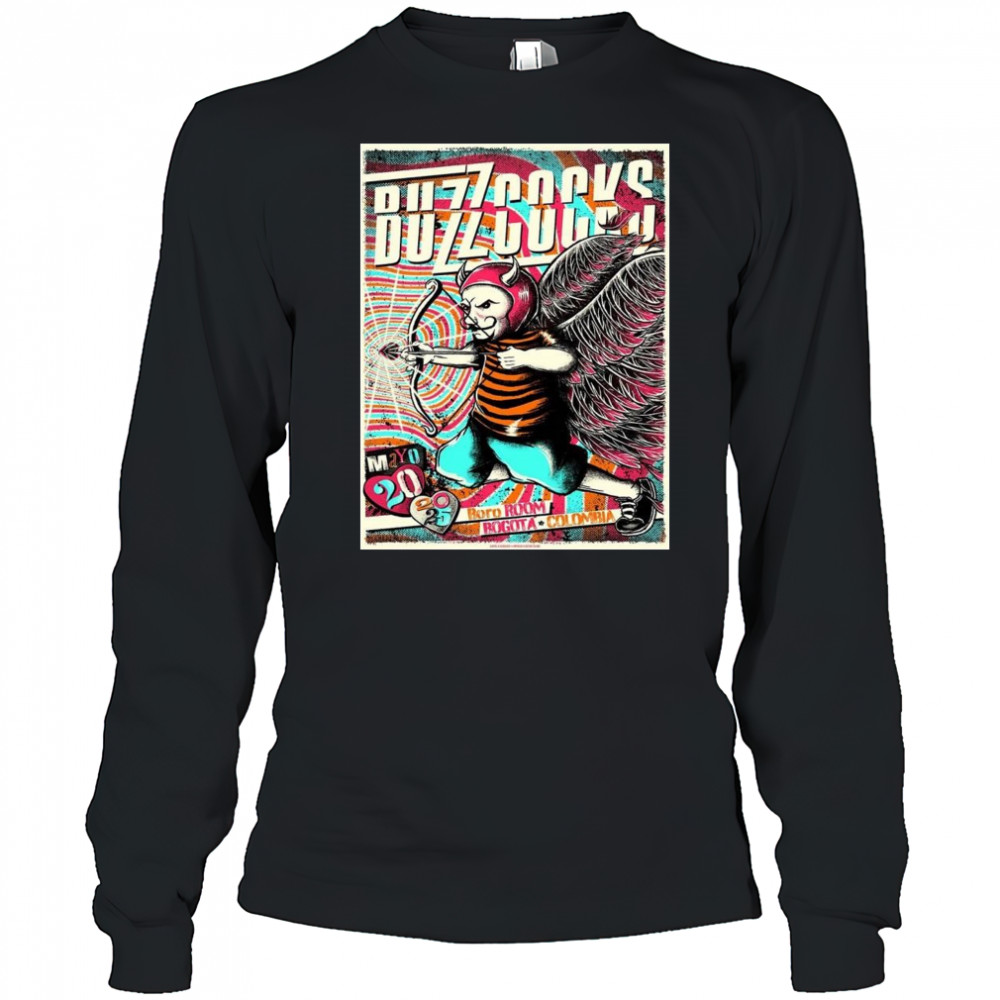 Buzzcocks Gig Poster For Bogota Colombia At Boro Room On May 20 2025 Shirt Long Sleeved
