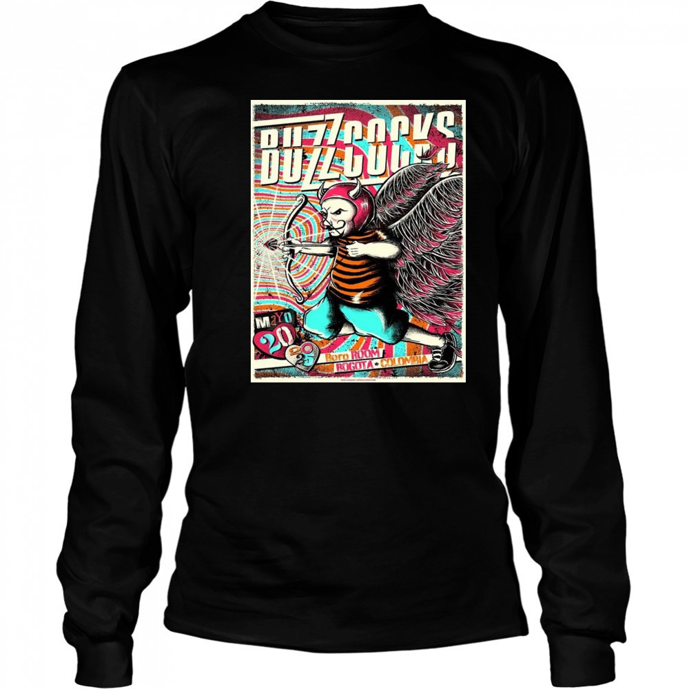 Buzzcocks Gig Poster For Bogota Colombia At Boro Room On May 20 2025 Shirt Long Sleeved