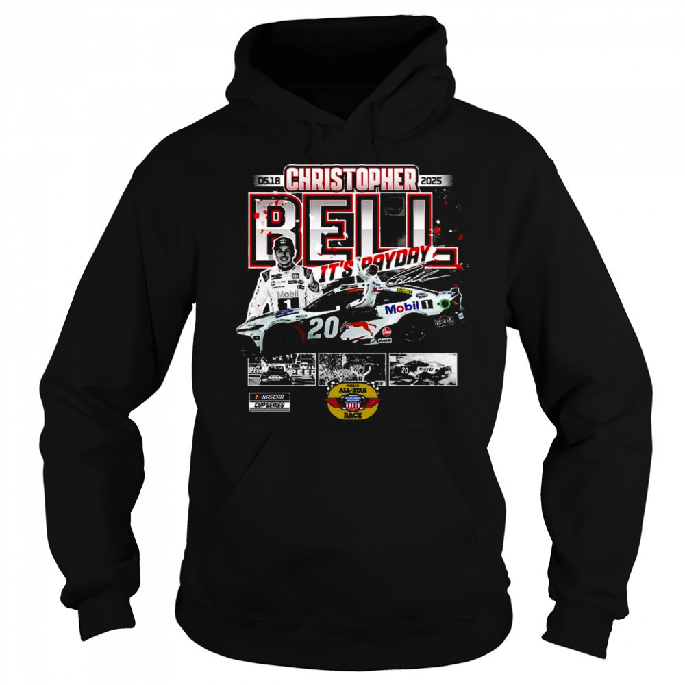 Christopher Bell Checkered Flag Sports Charcoal 2025 NASCAR All-Star Race Winner Shirt Sweatshirt