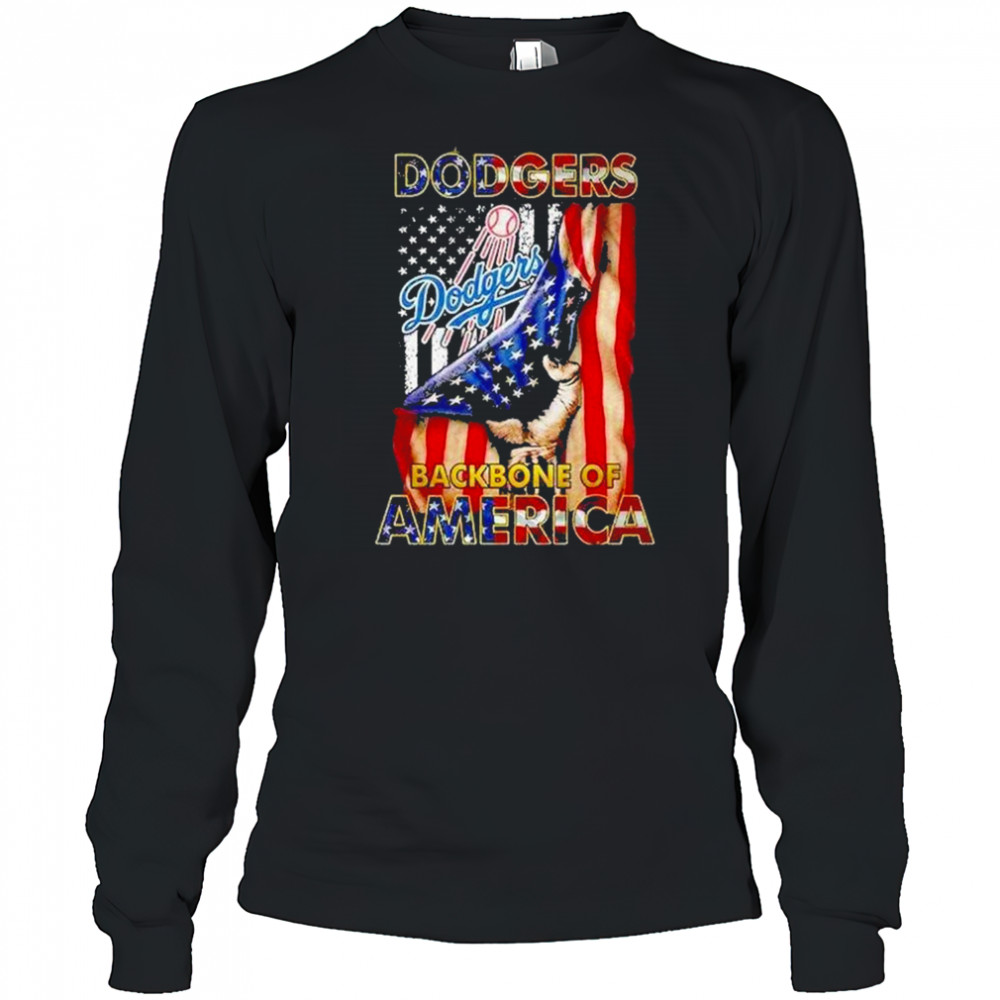 Dodgers Backbone Of America July 4th Shirt Long Sleeved