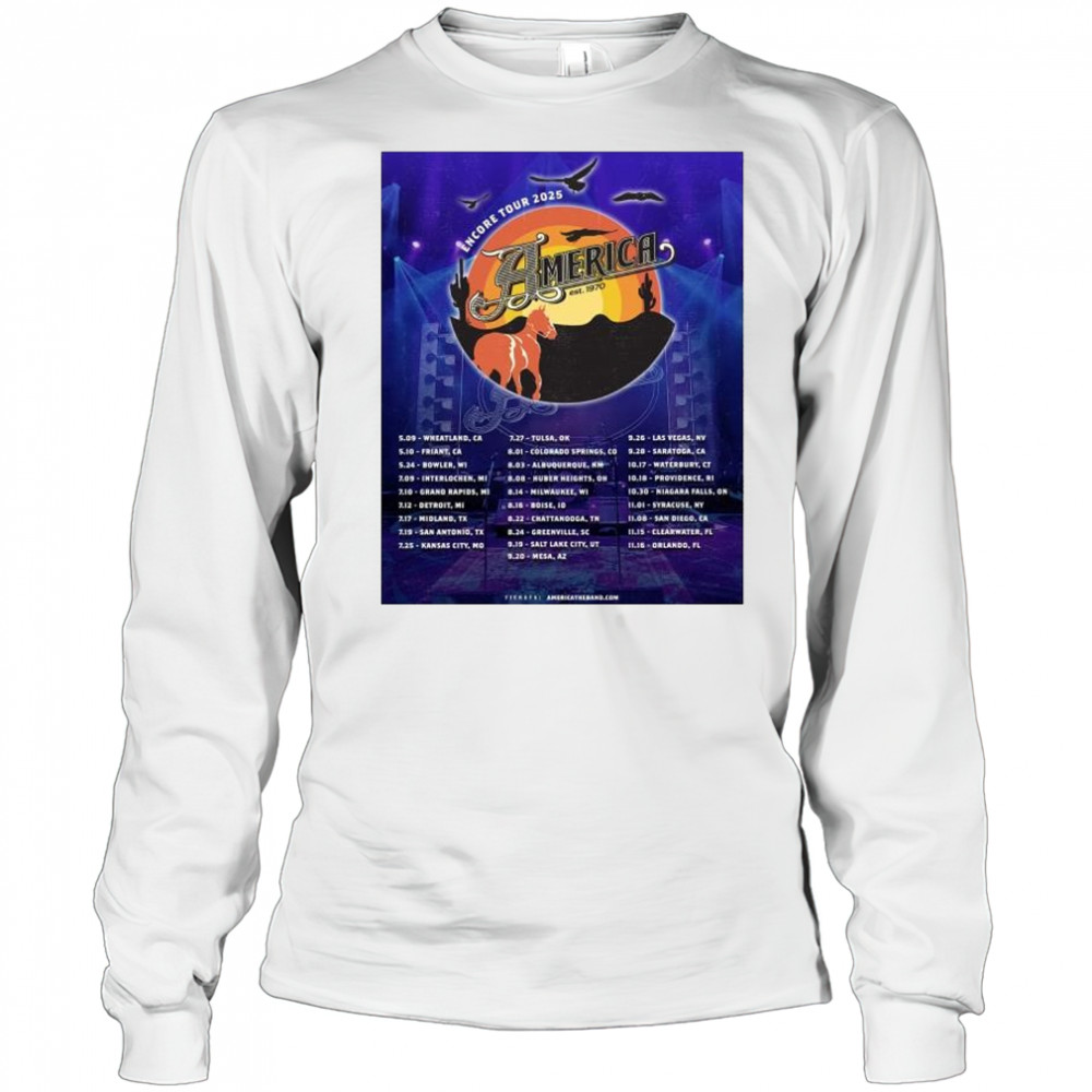 Encore Tour 2025 America est. 1970 Bowler, WI on Saturday May 24 t-shirt Long Sleeved