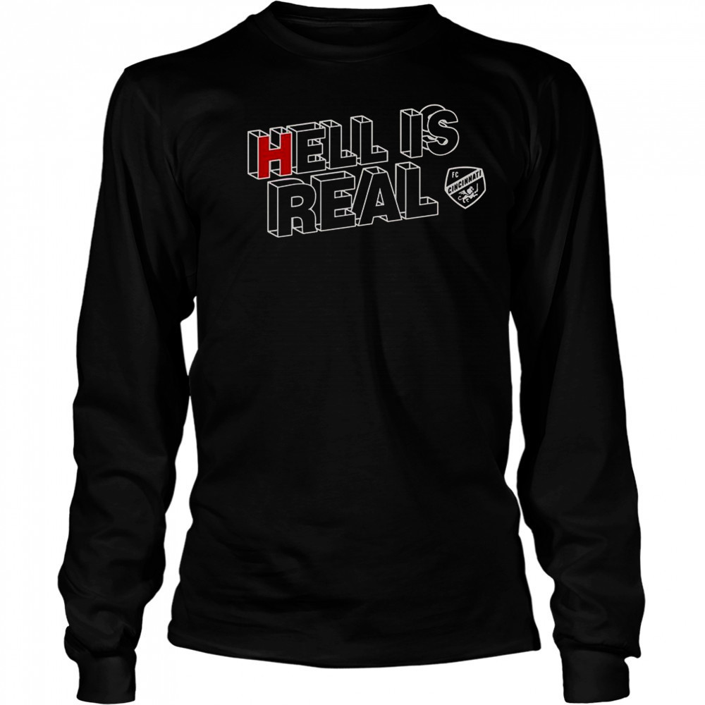 Hell Is Real Coordinates Columbus T-Shirt Long Sleeved