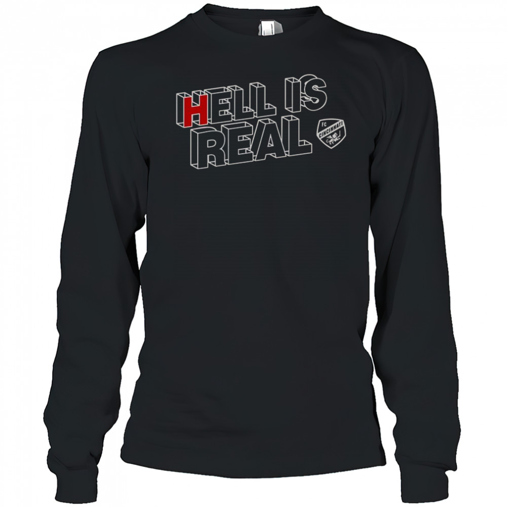 Hell Is Real Coordinates Columbus T-Shirt Long Sleeved