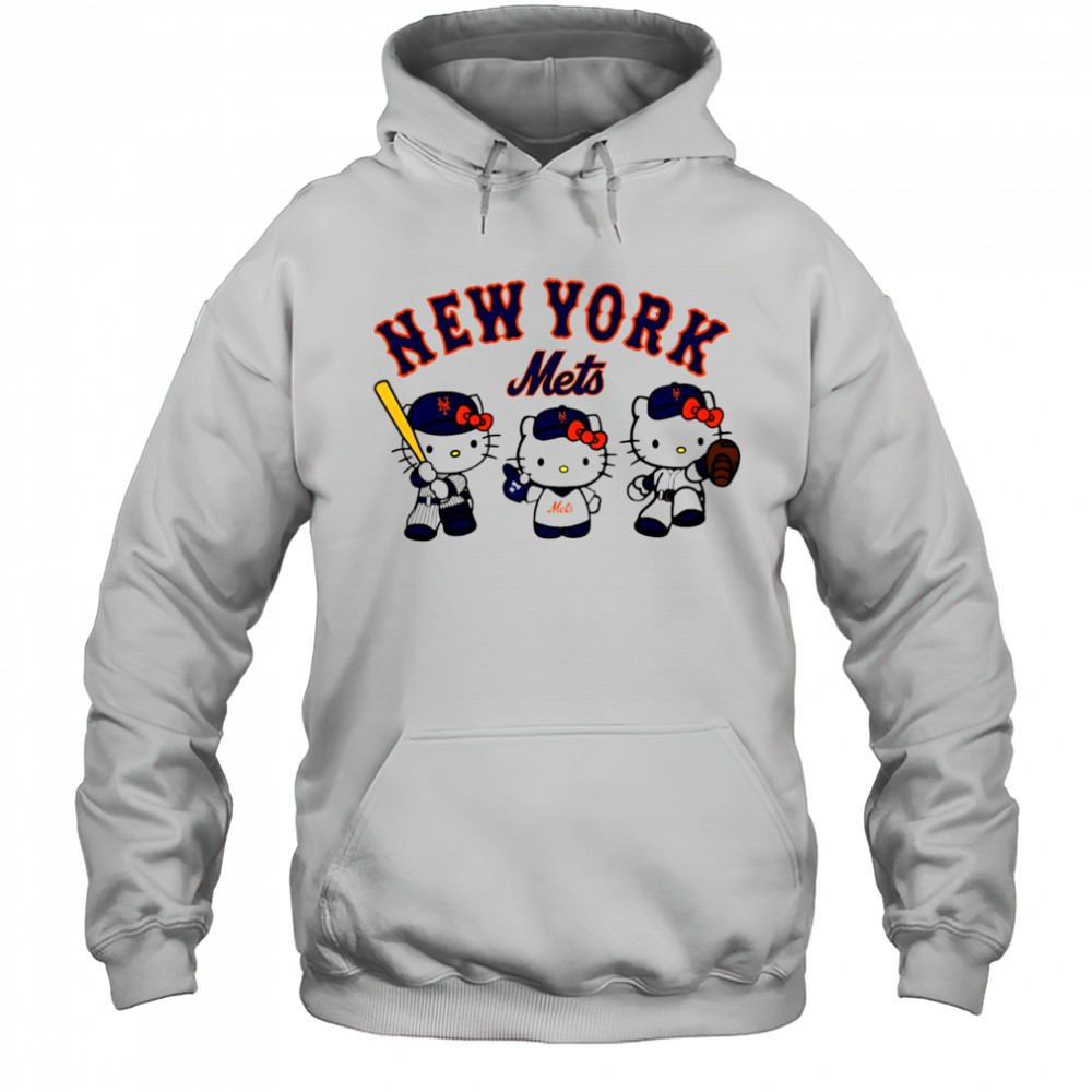 Hello Kitty x New York Mets MLB Baseball shirt Hoodie