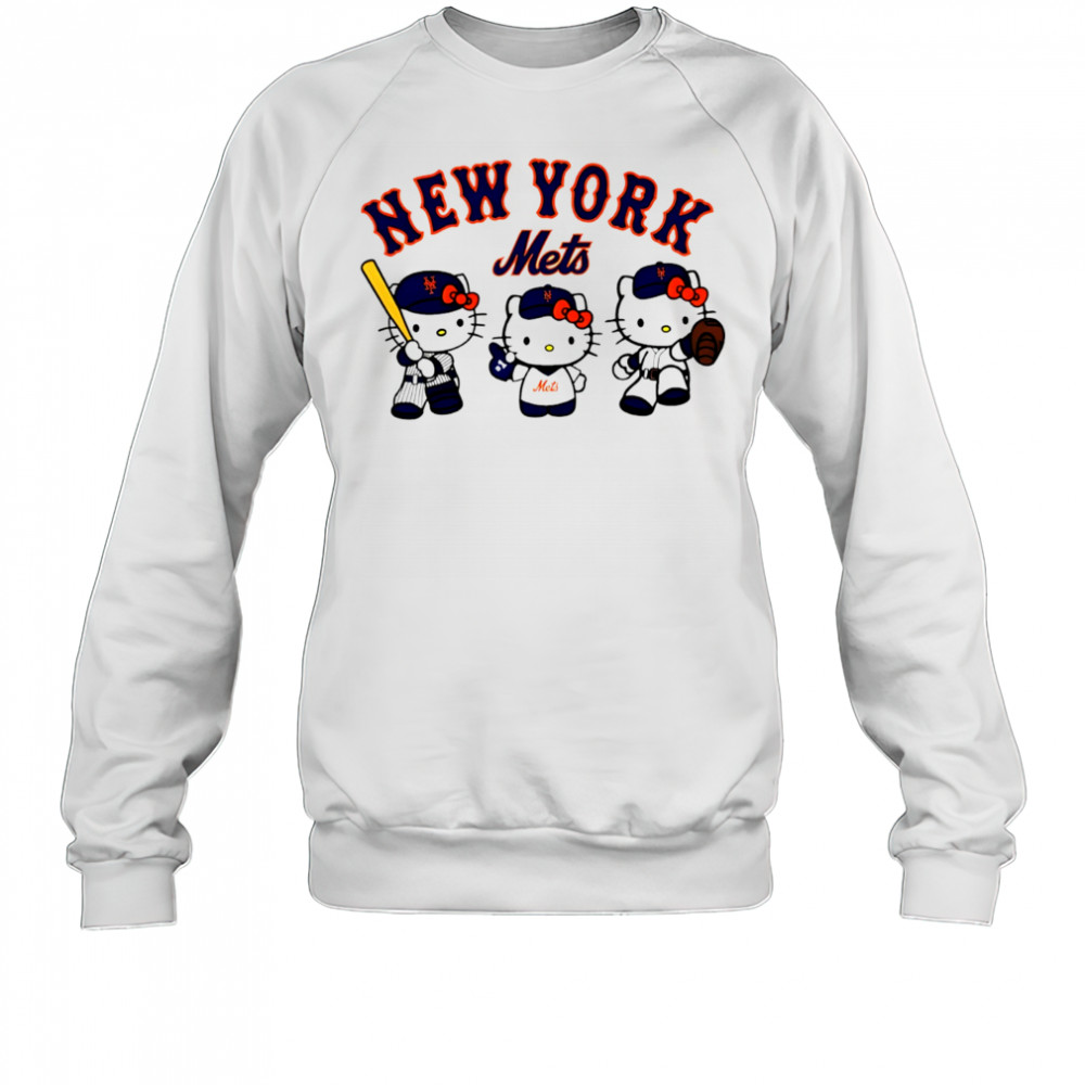 Hello Kitty x New York Mets MLB Baseball shirt Sweatshirt