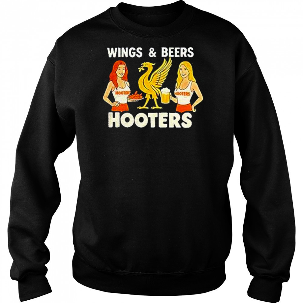 Hooters Liverpool Wings And Beers Shirt Hoodie