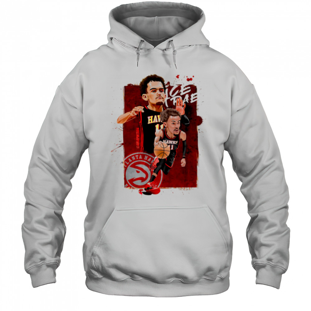 Ice Trae Trae Young Atlanta Hawks cartoon caricature shirt Hoodie