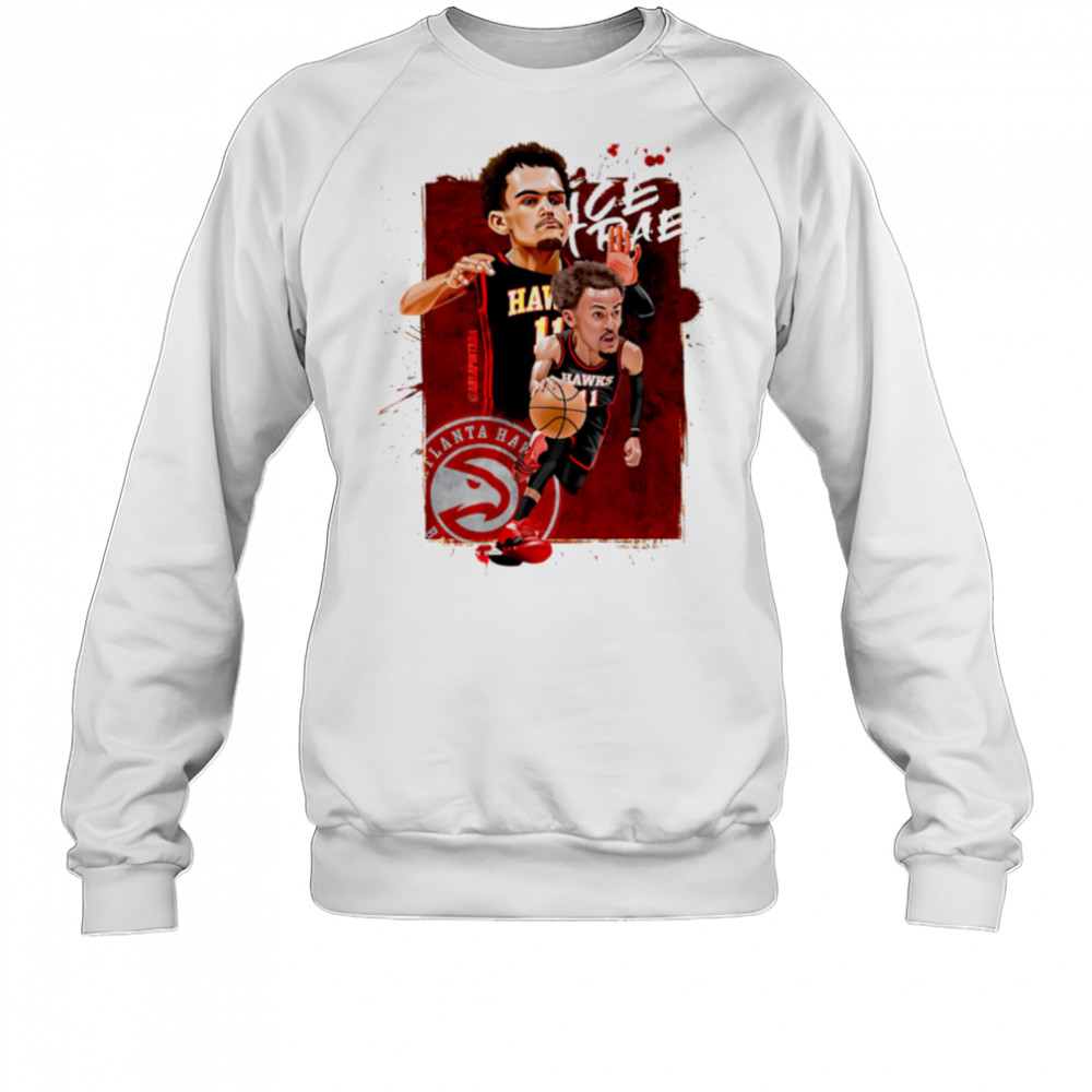 Ice Trae Trae Young Atlanta Hawks cartoon caricature shirt Sweatshirt
