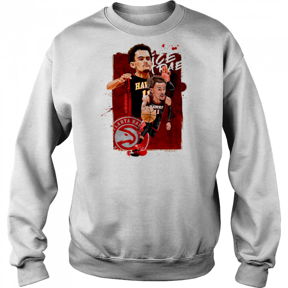 Ice Trae Trae Young Atlanta Hawks cartoon caricature shirt Hoodie
