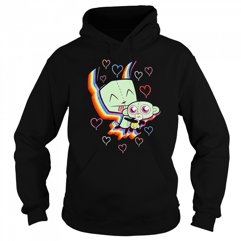 Invader Zim Gir Rainbow Hearts Shirt Sweatshirt