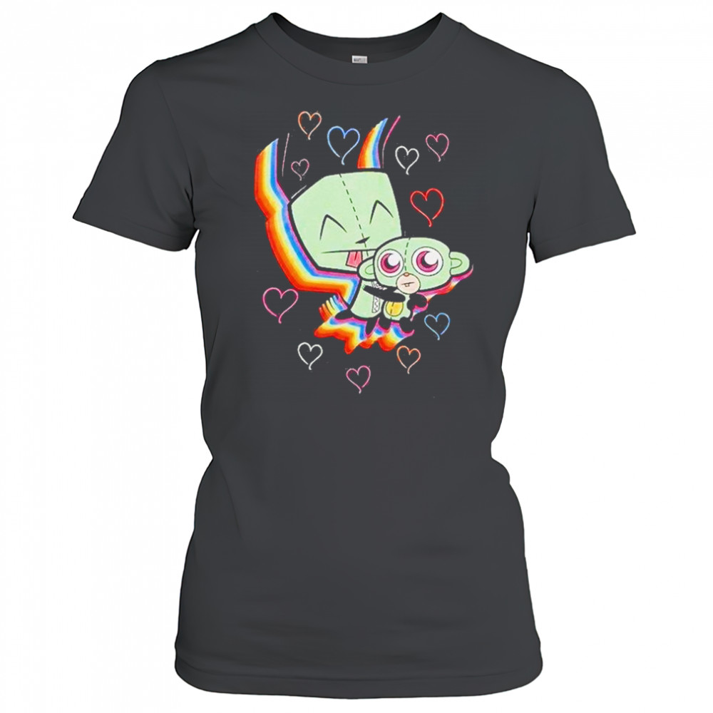 Invader Zim Gir Rainbow Hearts Shirt Women's T-shirt