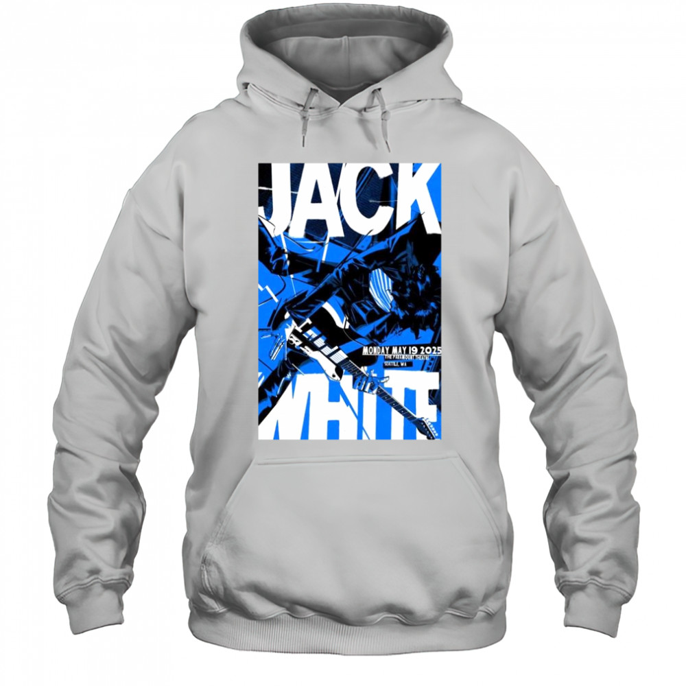 Jack White Paramount Theatre Seattle WA May 19 2025 Tour t-shirt Hoodie