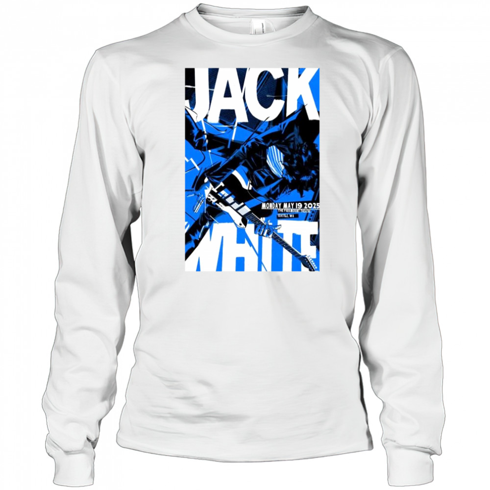 Jack White Paramount Theatre Seattle WA May 19 2025 Tour t-shirt Long Sleeved