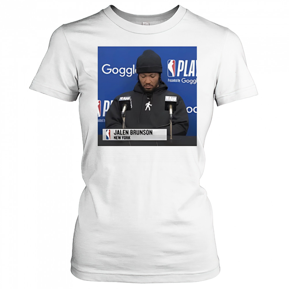 Jalen Brunson Press Conference shirt Women's T-shirt
