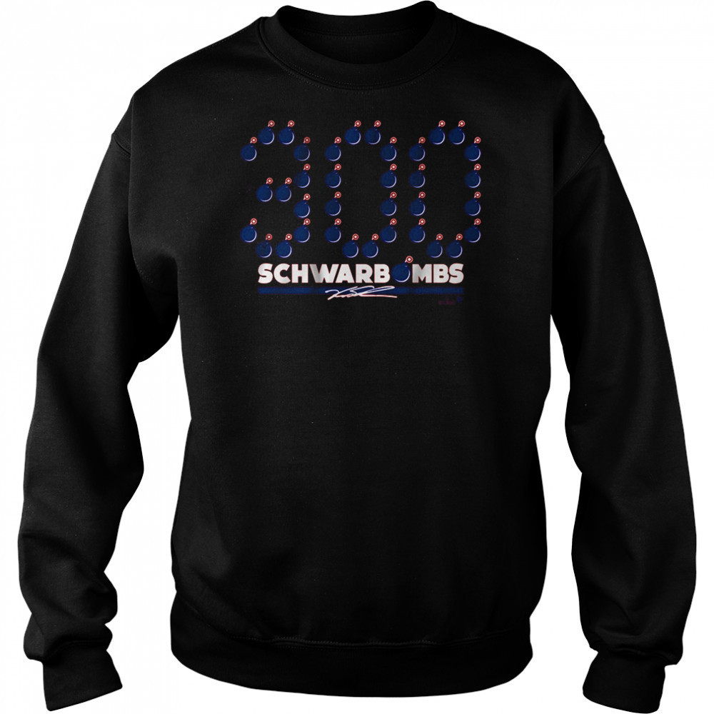 Kyle Schwarber 300 Schwarbombs Philadelphia Phillies MLB Signature t-shirt Hoodie