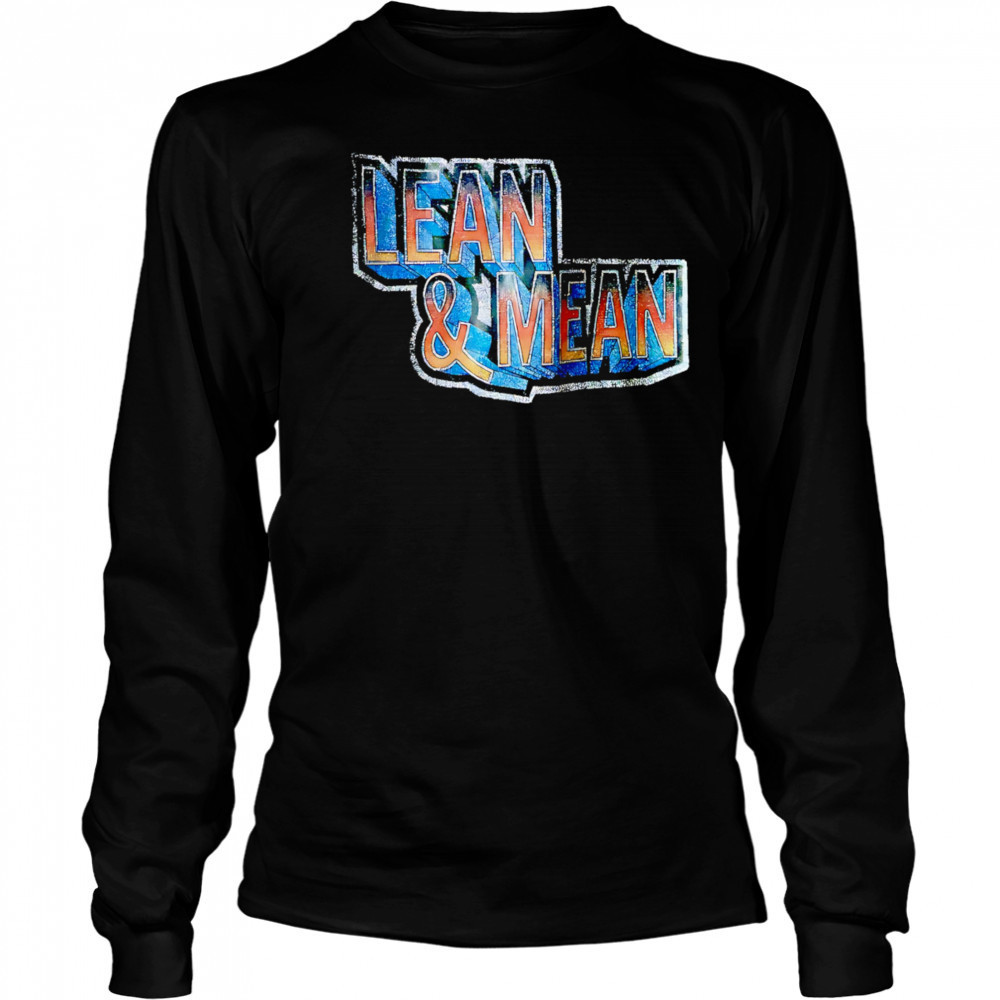 Lean and Mean design retro shirt Long Sleeved