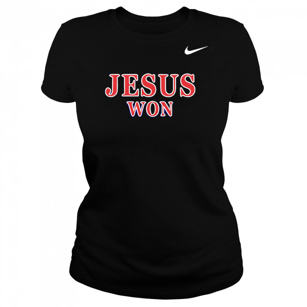 Liberty Flames Softball Praise Be To God JESUS WON shirt Women's T-shirt