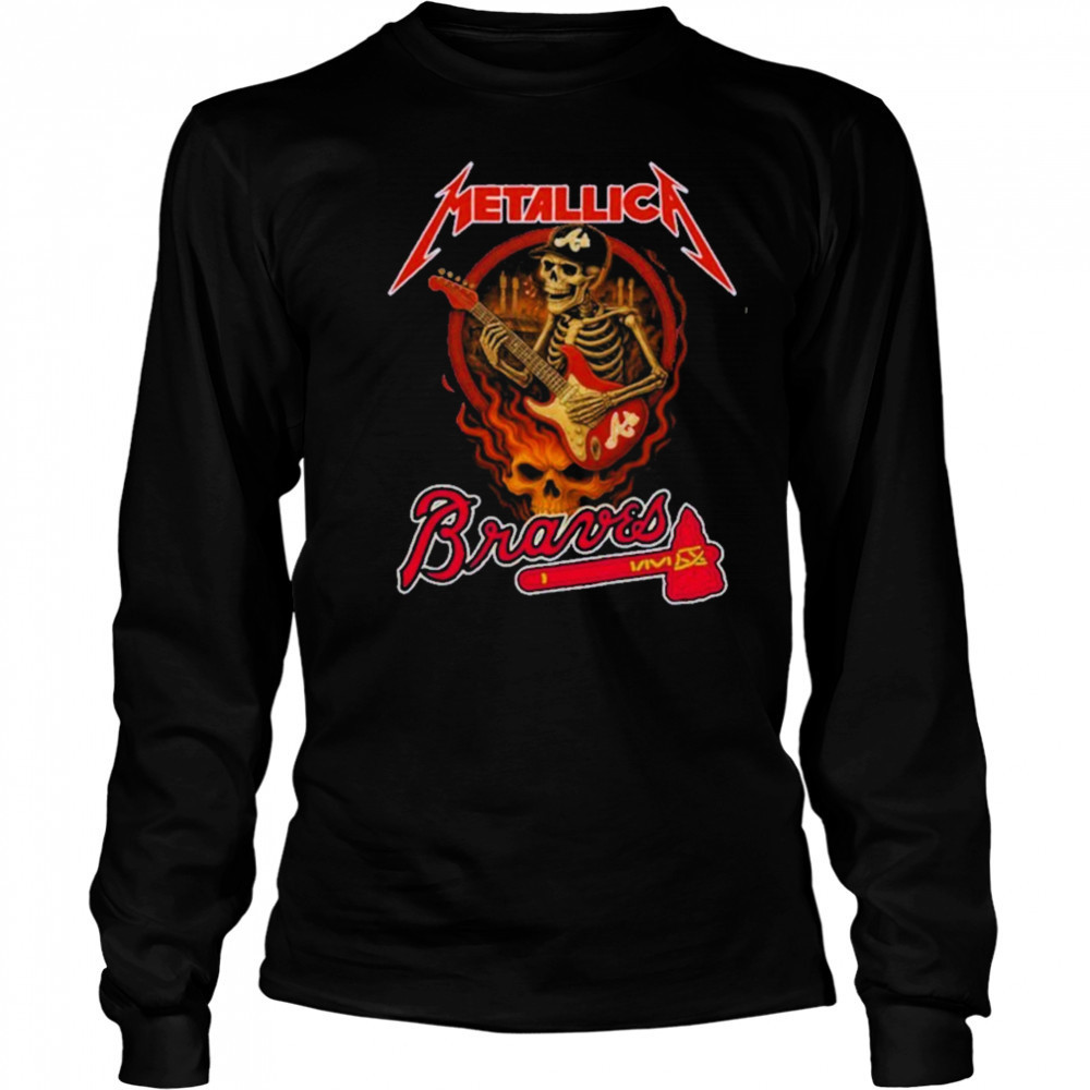 Metallica Braves Unique Gifts For Baseball Fans Shirt Long Sleeved