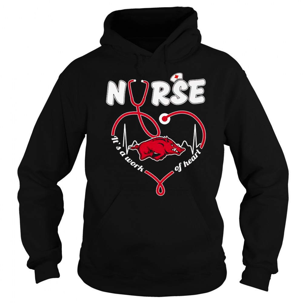 Nurse it’s a work of heart Arkansas Razorbacks shirt Sweatshirt