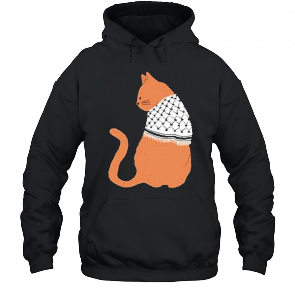 Palestinian Catfiyyeh Orange Cat T-Shirt Hoodie