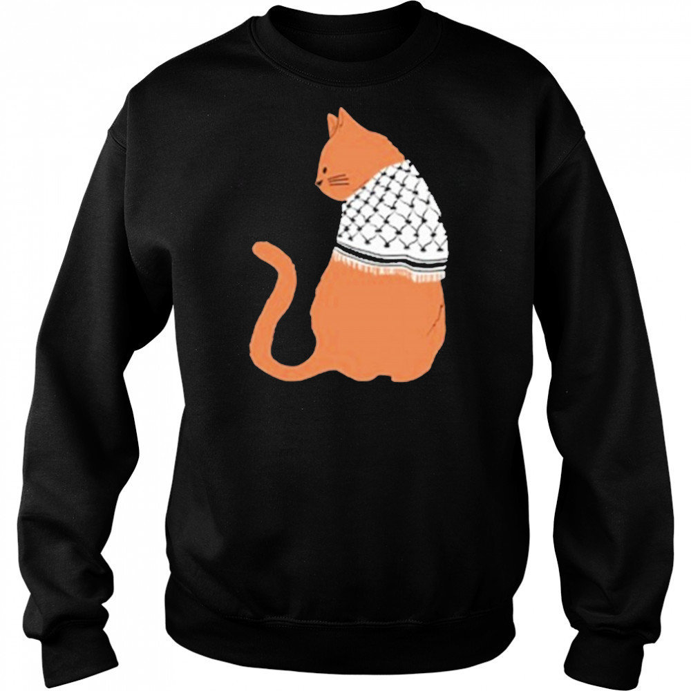 Palestinian Catfiyyeh Orange Cat T-Shirt Hoodie