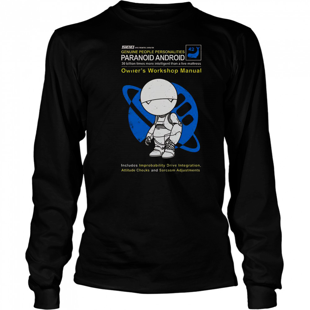 Paranoid Android Owner’s Workshop Manual T-Shirt Long Sleeved