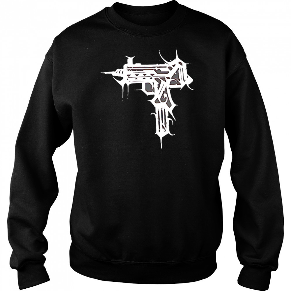 Playera Estilo Gotico Urbano gun shirt Hoodie