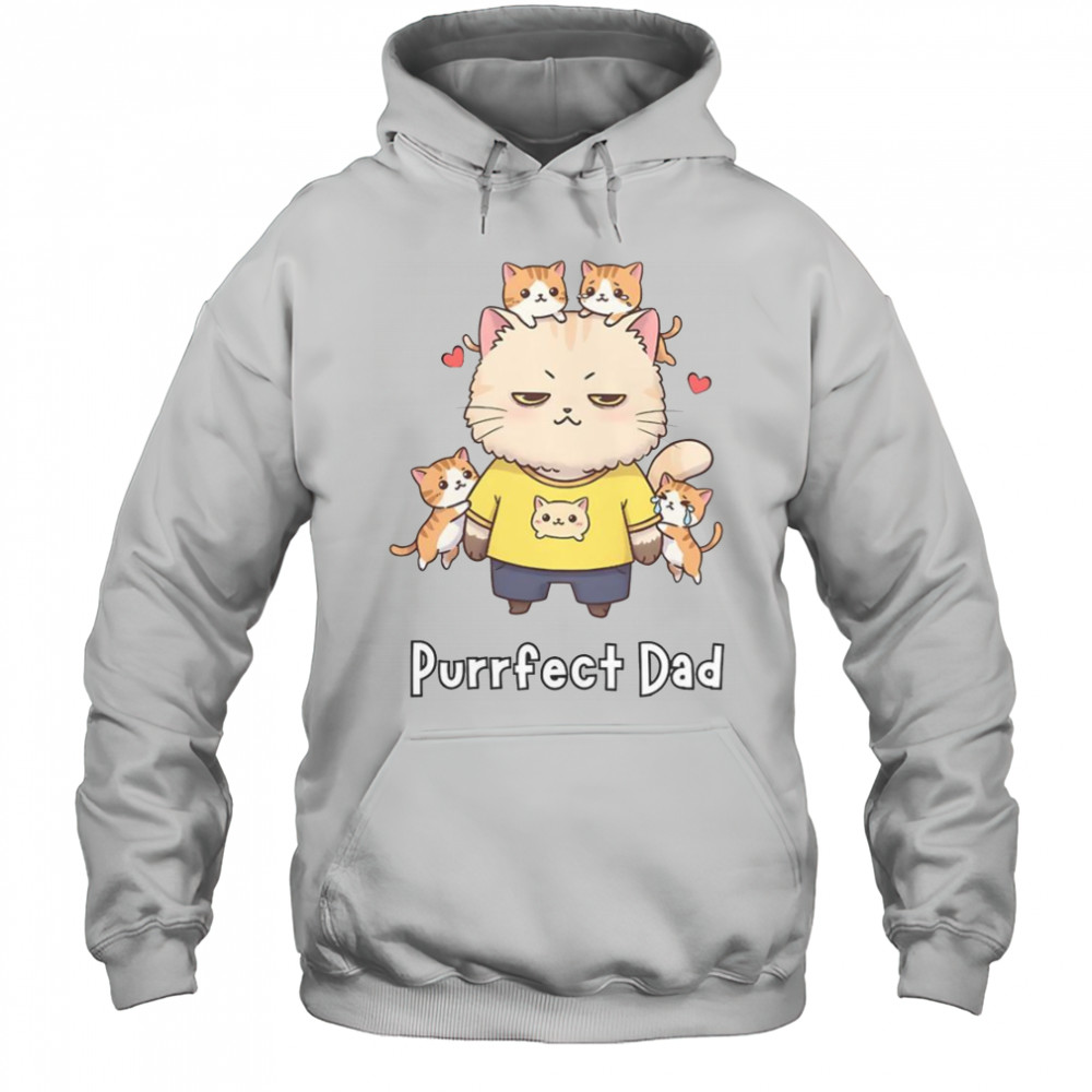 Purrfect Dad Cat Family Father’s Day T-Shirt Hoodie