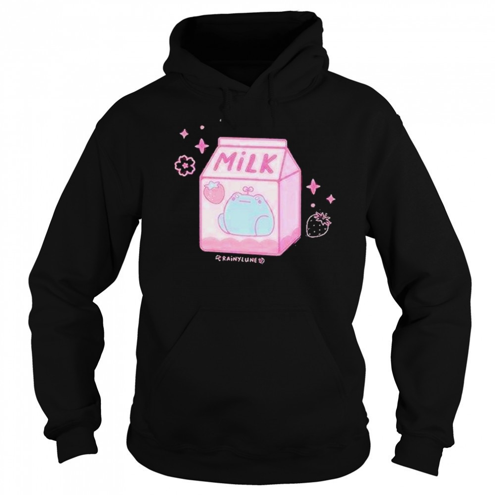 Rainylune Sprout The Frog Strawberry Milk Shirt Sweatshirt