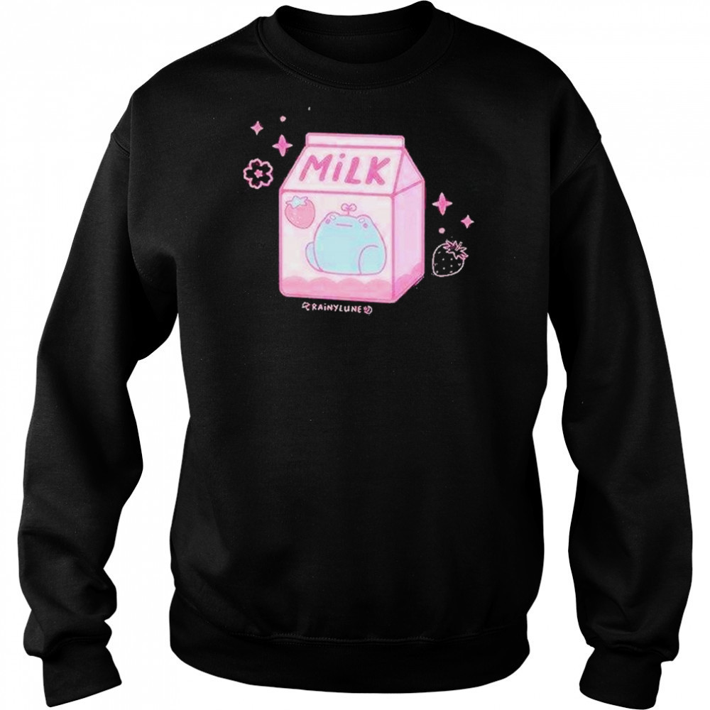 Rainylune Sprout The Frog Strawberry Milk Shirt Hoodie