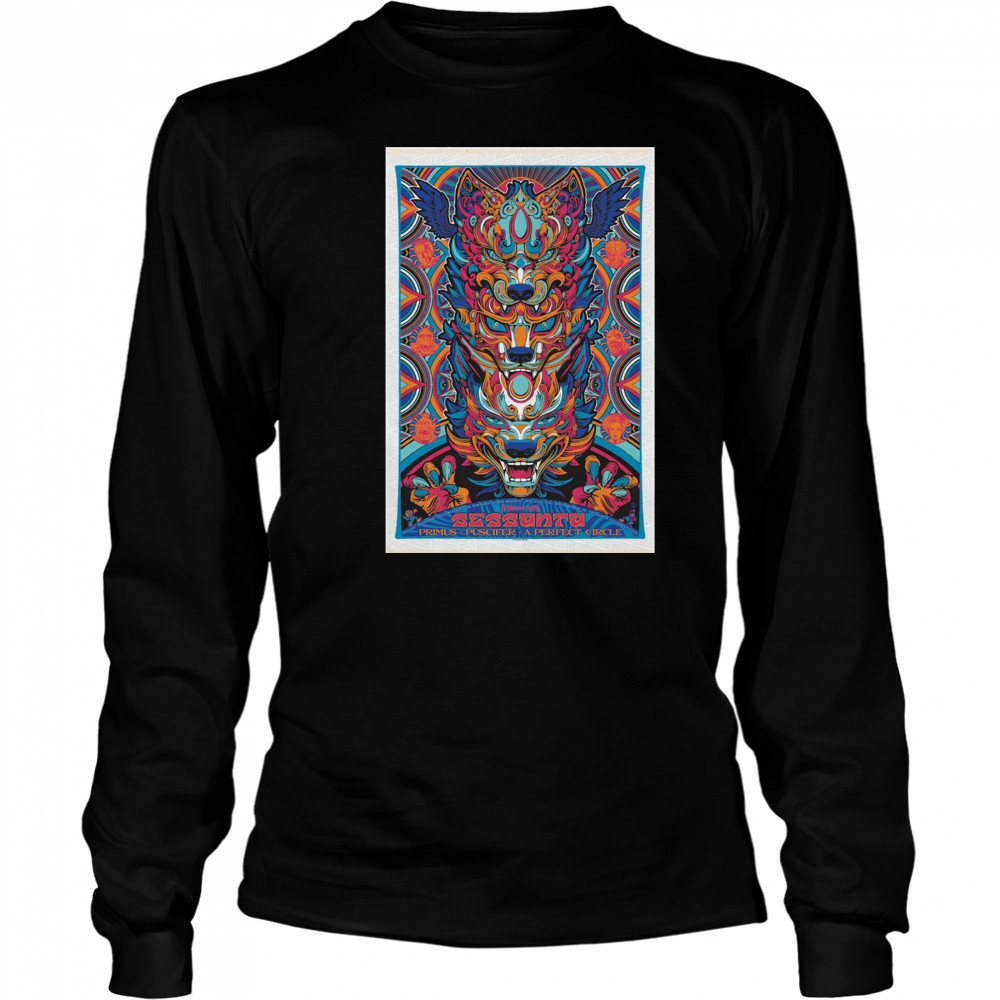 Sessanta Primus Puscifer A Perfect Circle Petersen Events Center Pittsburgh PA May 20 2025 Tour t-shirt Long Sleeved