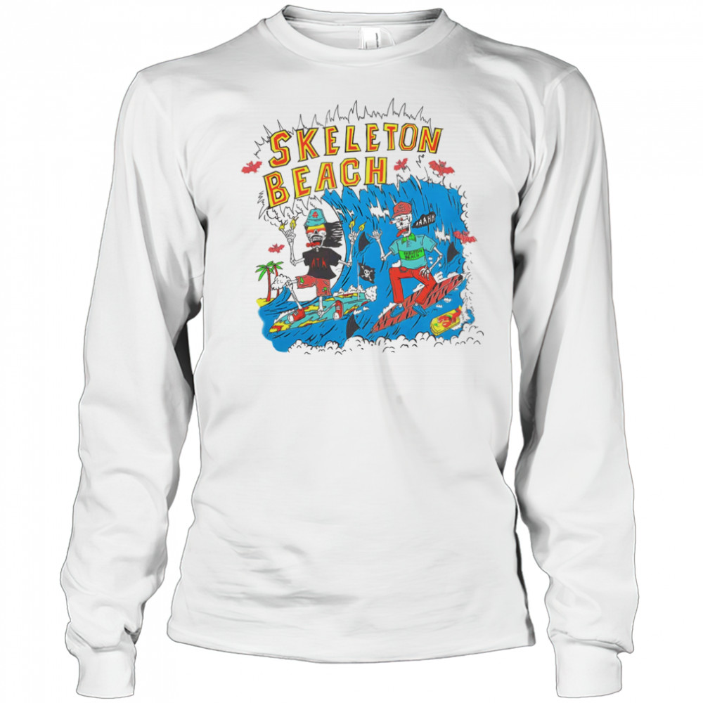 Skeleton beach shirt Long Sleeved