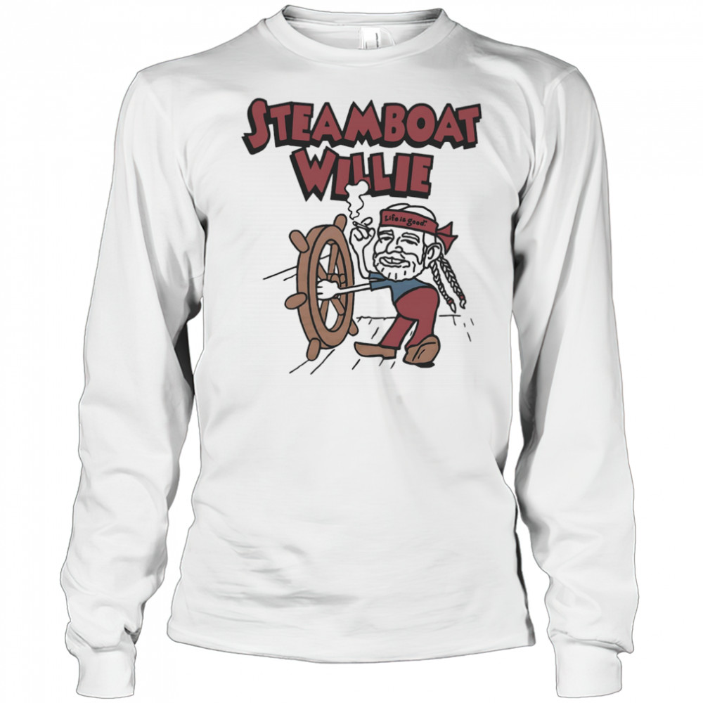 Steamboat Willie Nelson smoking shirt Long Sleeved