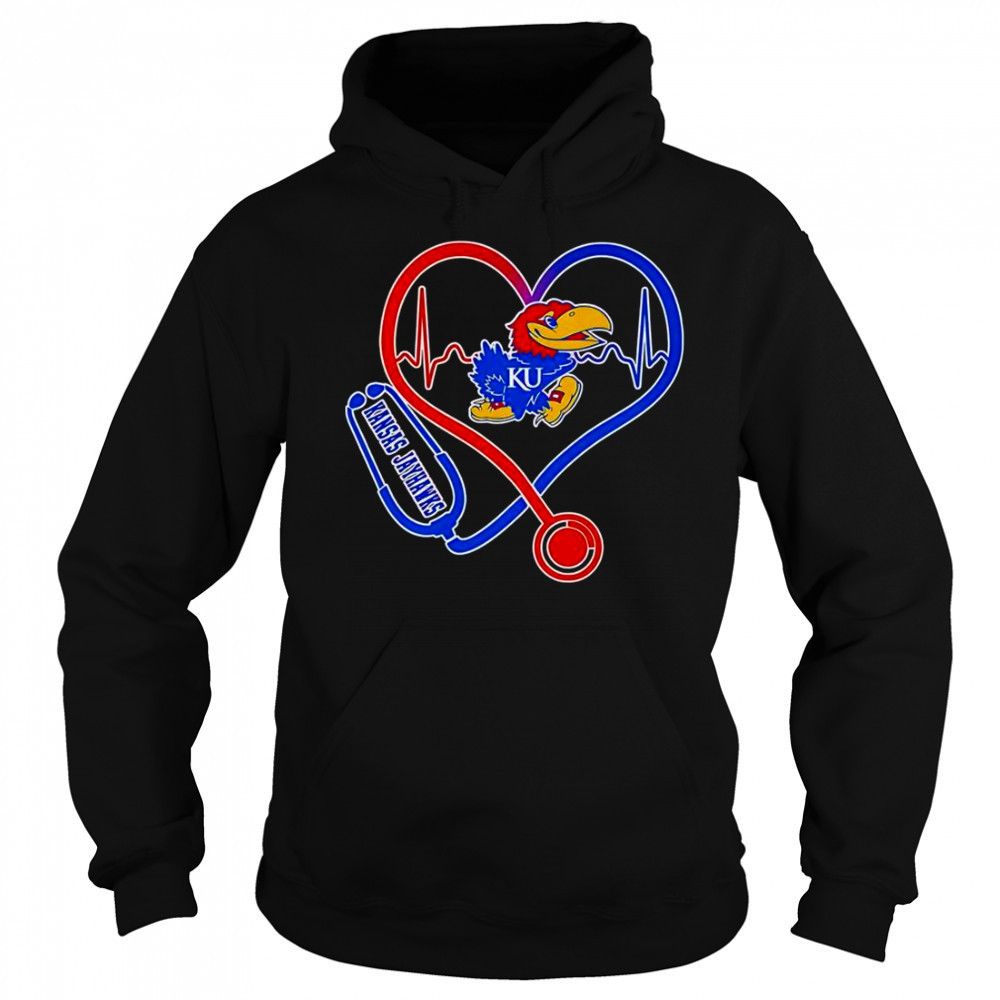 Stethoscope Heart Kansas Jayhawks T-Shirt Sweatshirt