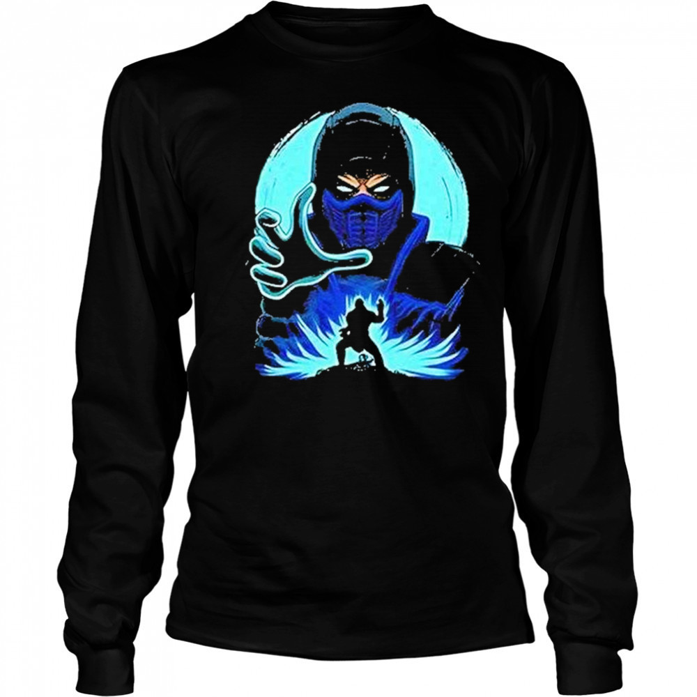 Sub Zero Mortal Kombat Blue Ninja Fighter Shirt Long Sleeved