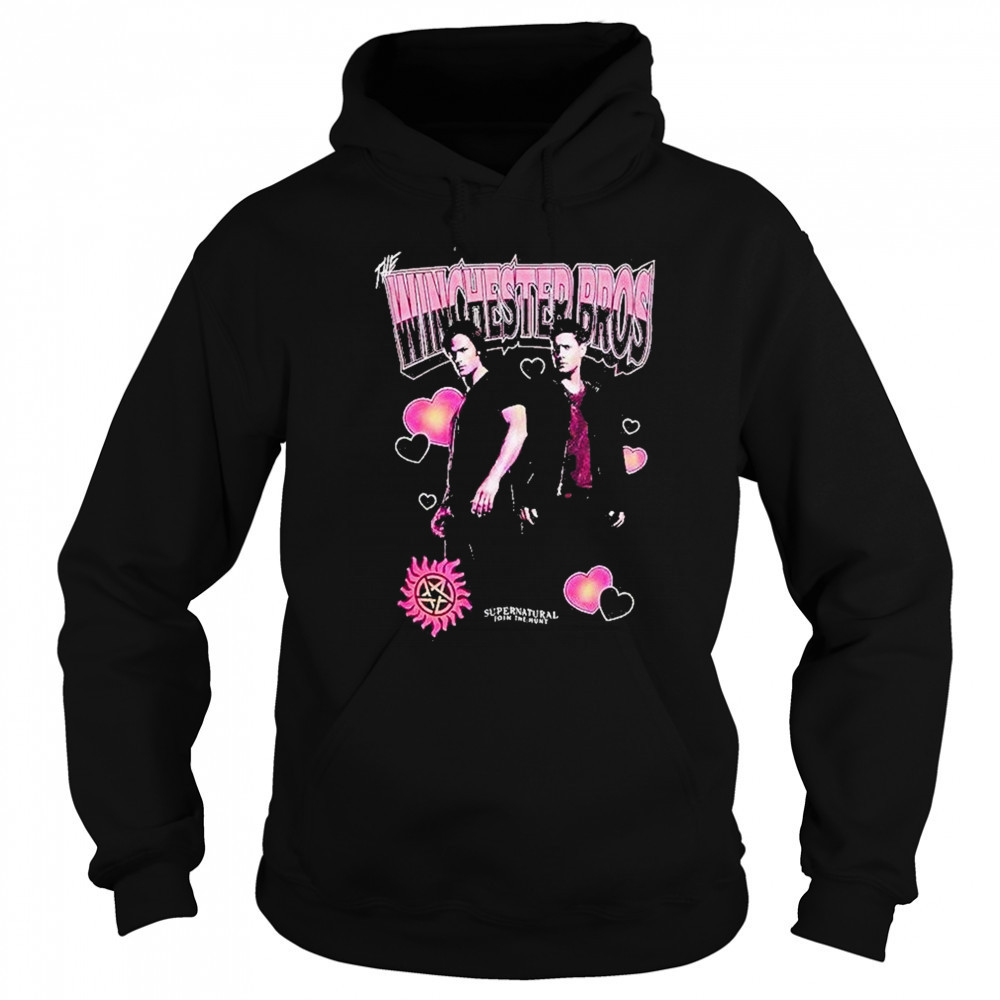 Supernatural Winchester Bros Portrait Hearts Shirt Sweatshirt