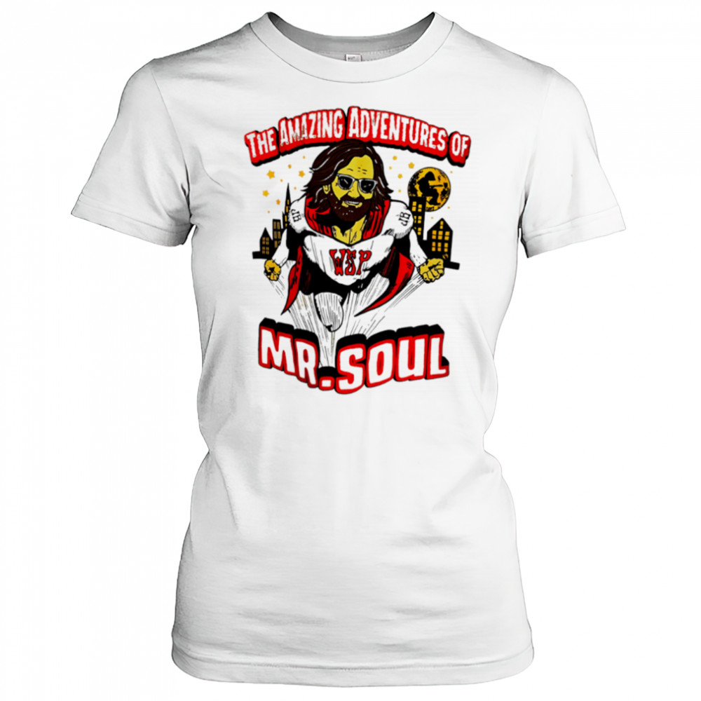 The Amazing Adventures Of Mr. Soul superman cartoon shirt Women's T-shirt
