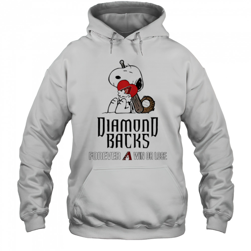 The Peanuts Movie Snoopy Forever Win Or Lose Baseball Arizona Diamondbacks shirt Hoodie