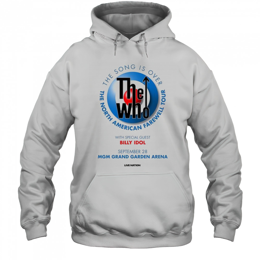 The Who The Song Is Over The North American Farewell Tour with Billy Idol Sept 28 2025 MGM Grand Garden Arena t-shirt Hoodie