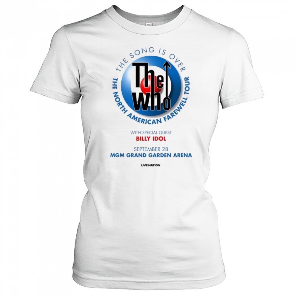 The Who The Song Is Over The North American Farewell Tour with Billy Idol Sept 28 2025 MGM Grand Garden Arena t-shirt Women's T-shirt