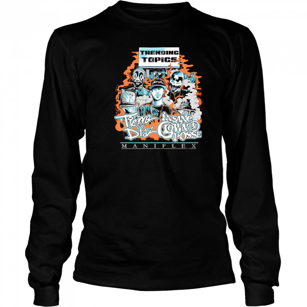 Tierre Diaz x ICP Collab Trending Topics shirt Long Sleeved