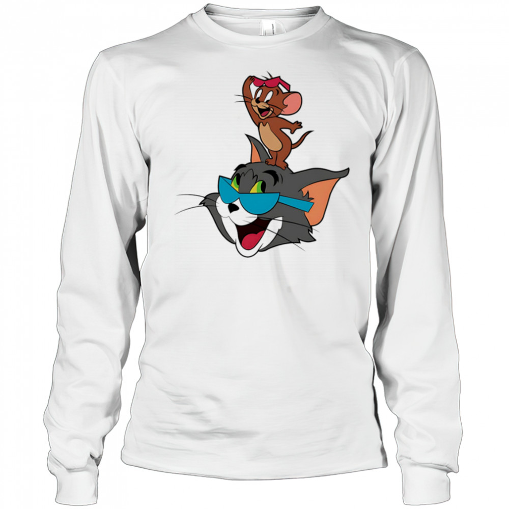 Tom and Jerry in Sunglasses funny shirt Long Sleeved