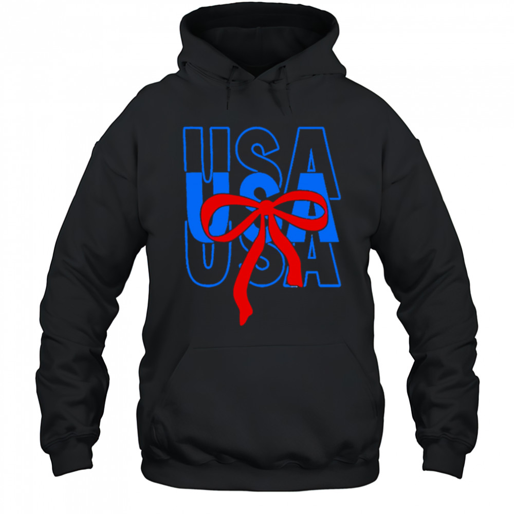 USA repeat attach a bow shirt Hoodie