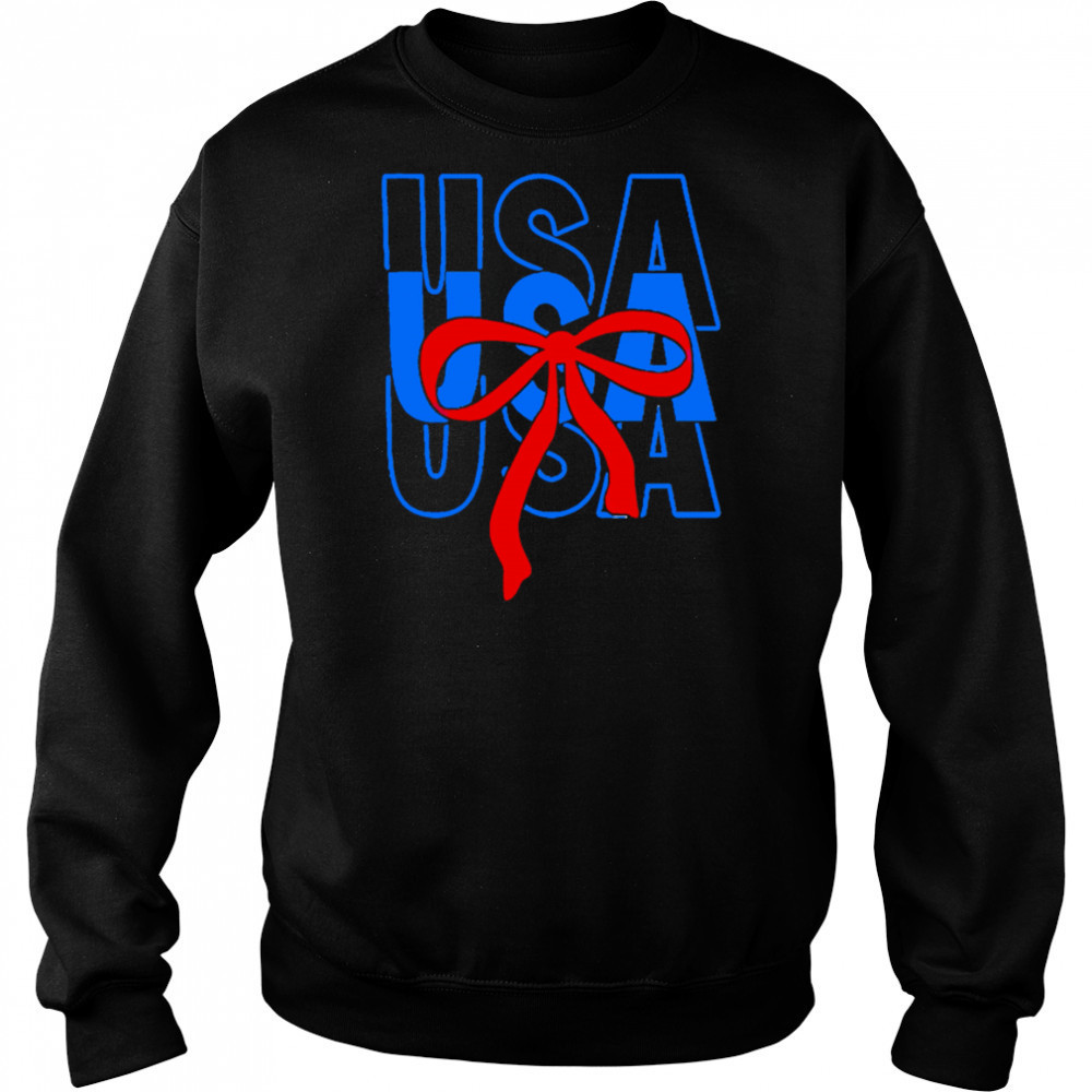 USA repeat attach a bow shirt Hoodie