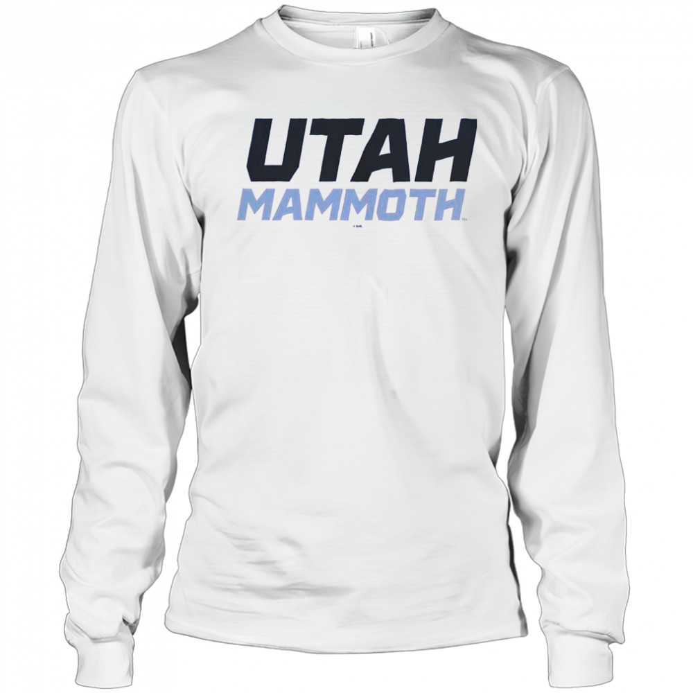 Utah Mammoth Wordmark Logo T-Shirt Long Sleeved