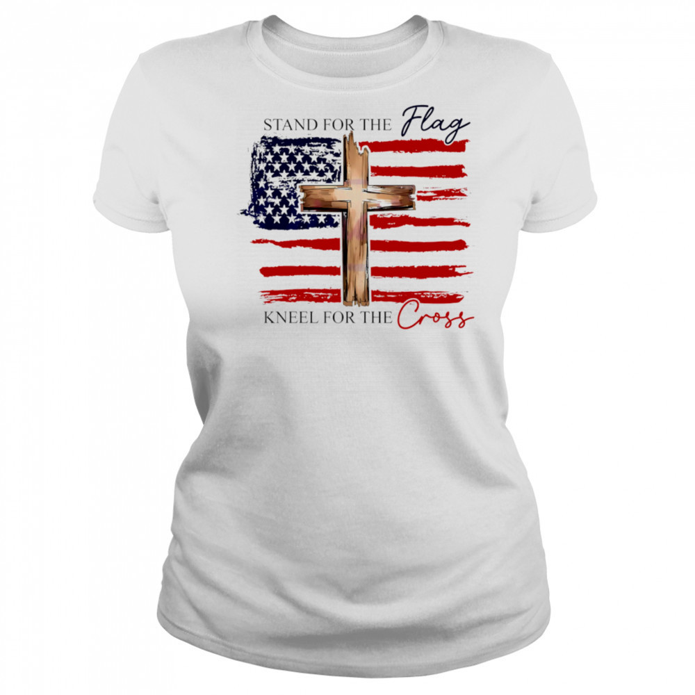 American Flag Cross Christian Freedom shirt Women's T-shirt